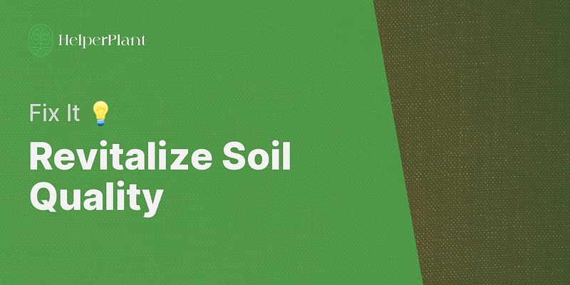 Revitalize Soil Quality - Fix It 💡
