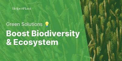 Boost Biodiversity & Ecosystem - Green Solutions 💡