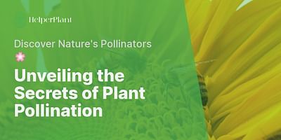 Unveiling the Secrets of Plant Pollination - Discover Nature's Pollinators 🌸