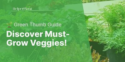 Discover Must-Grow Veggies! - 🌱 Green Thumb Guide