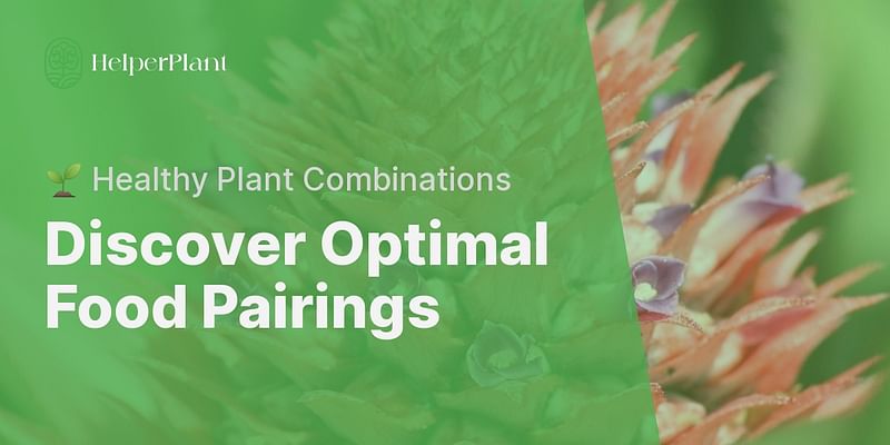 Discover Optimal Food Pairings - 🌱 Healthy Plant Combinations