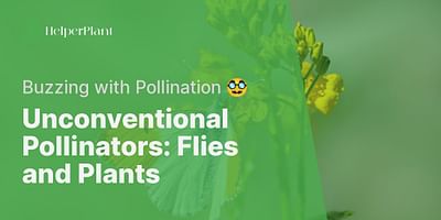 Unconventional Pollinators: Flies and Plants - Buzzing with Pollination 🥸