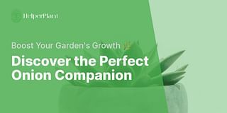 Discover the Perfect Onion Companion - Boost Your Garden's Growth 🌿