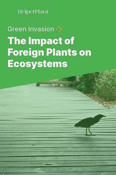 The Impact of Foreign Plants on Ecosystems - Green Invasion 🌿